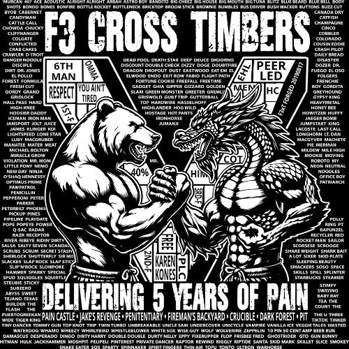 F3 Cross Timbers 5th Anniversary Version 2 (Made to Order DTF)