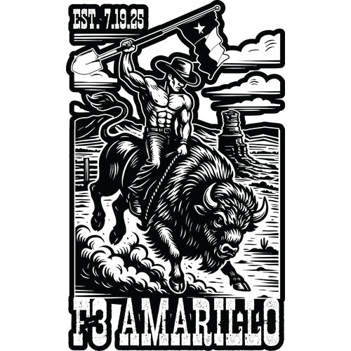 F3 Amarillo in Black Logo (Made to Order DTF)