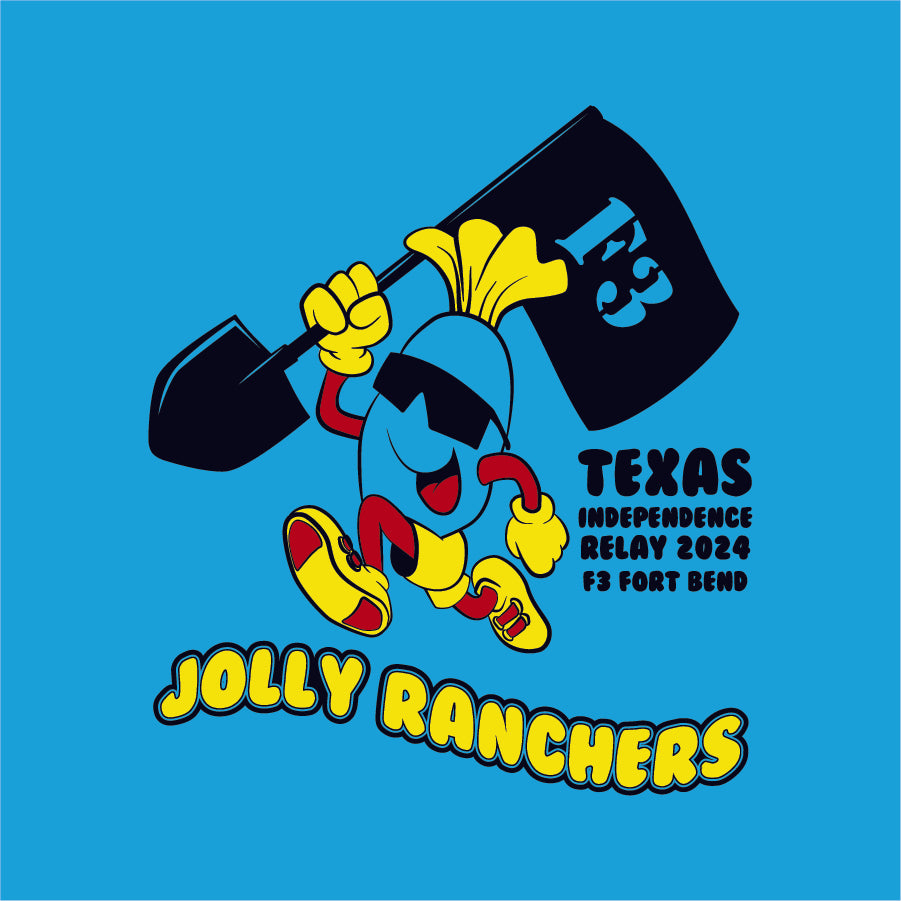 F3 Fort Bend Jolly Ranchers TIR 24' - Red, Bright Yellow and Black logo Pre-Order January 2024