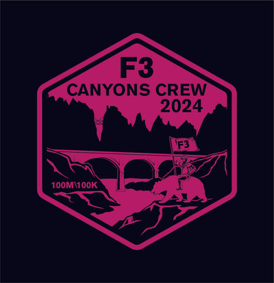F3 Gold Rush Canyons Crew Hot Pink Logo Pre-Order January 2024
