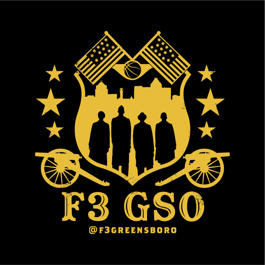 F3 Greensboro (Athletic Gold Logo) Pre-Order May 2024