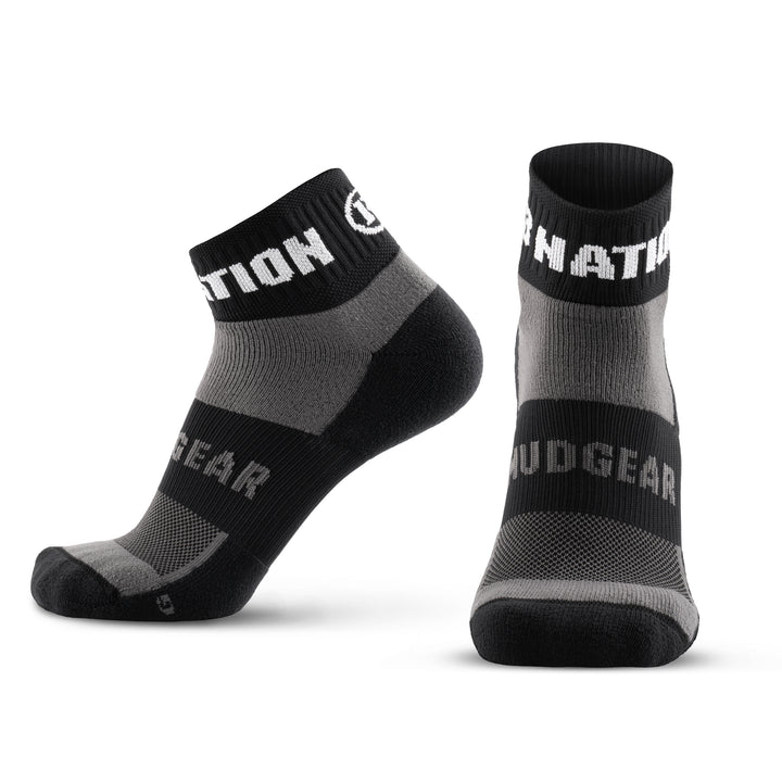 F3 Nation MudGear Quarter (¼) Crew Socks (1-pair pack) - New Style