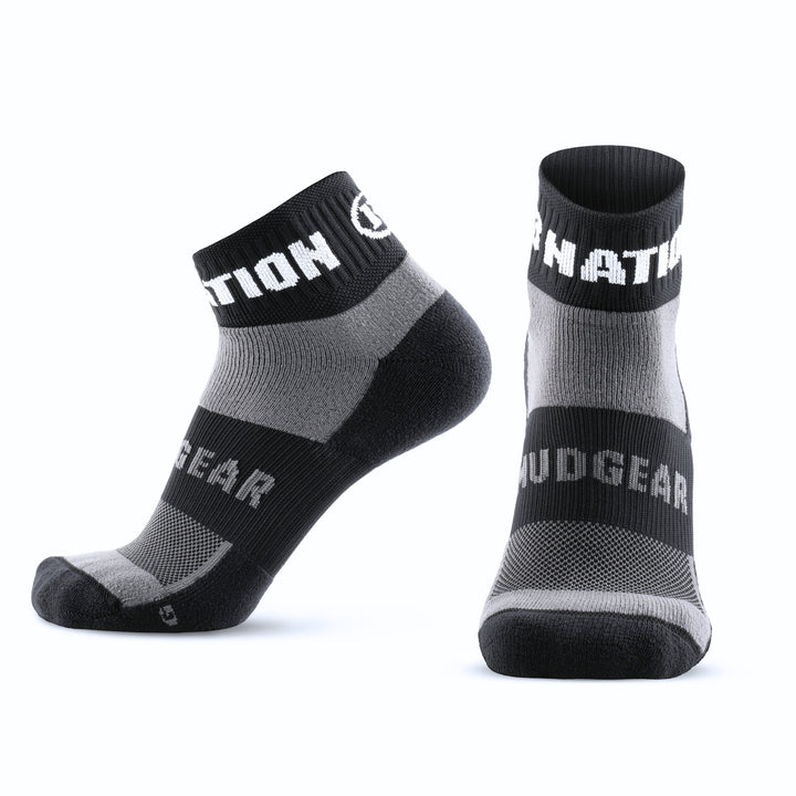 F3 Nation MudGear Quarter (¼) Crew Socks (1-pair pack) - New Style