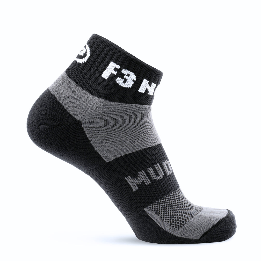 F3 Nation MudGear Quarter (¼) Crew Socks (1-pair pack) - New Style
