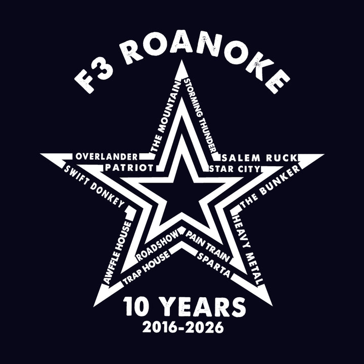 F3 Roanoke 10th Anniversary Pre-Order March 2026