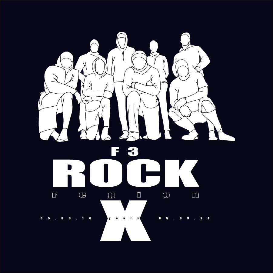 F3 Rock Region 10 Year Anniversary White Ink Pre-Order March 2024