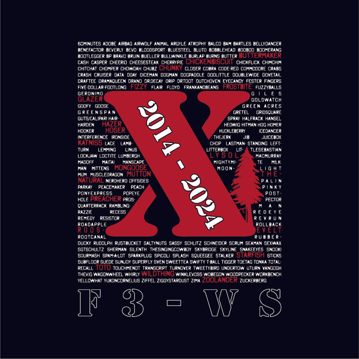 F3 Winston-Salem 10 Year Anniversary (V2.5) 2024 Pre-Order February 2024