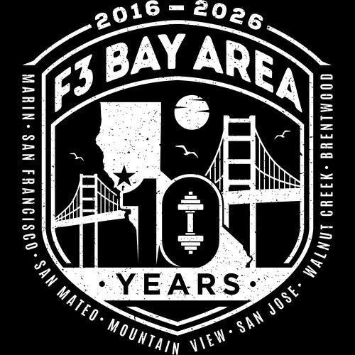 F3 Bay Area 10-Year Anniversary (Made to Order DTF)