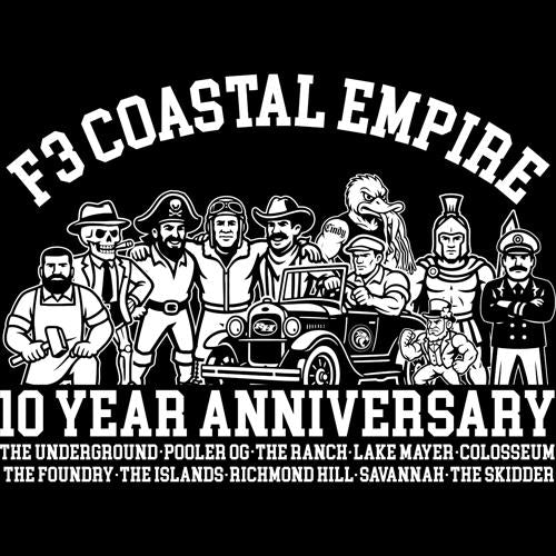 F3 Coastal Empire 10 Year Anniversary (Made to Order DTF)