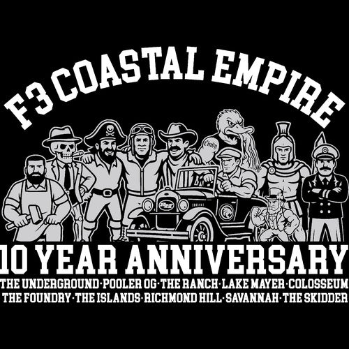F3 Coastal Empire 10yr Anniversary (Made to Order DTF)