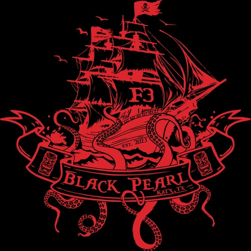 F3 Katy Black Pearl in Red Ink (Made to Order DTF)