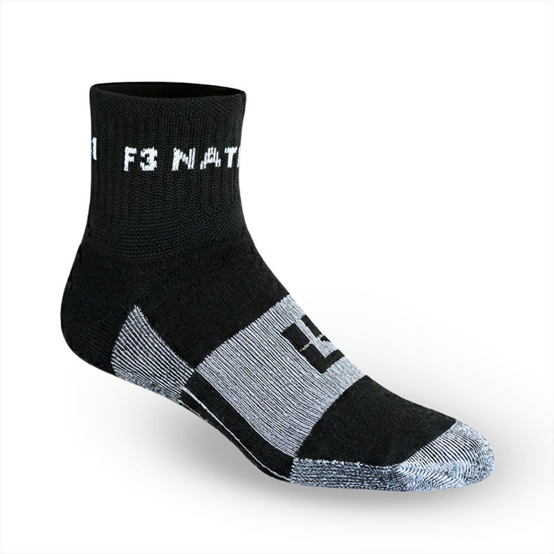 MudGear F3 Nation Quarter (¼) Crew Socks (1-pair pack) - Old Style