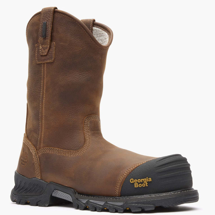 Men's Georgia Boot Rumbler Pull-On, Black/Brown