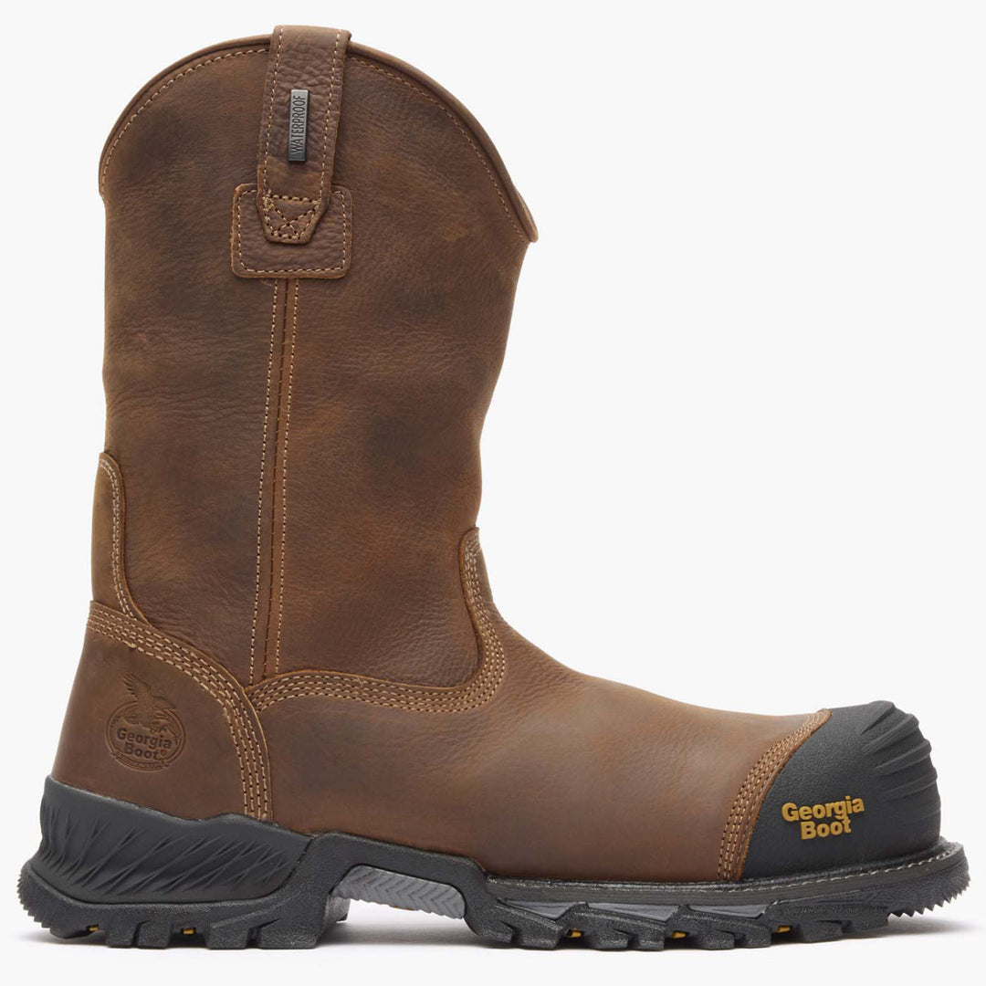 Men's Georgia Boot Rumbler Pull-On, Black/Brown