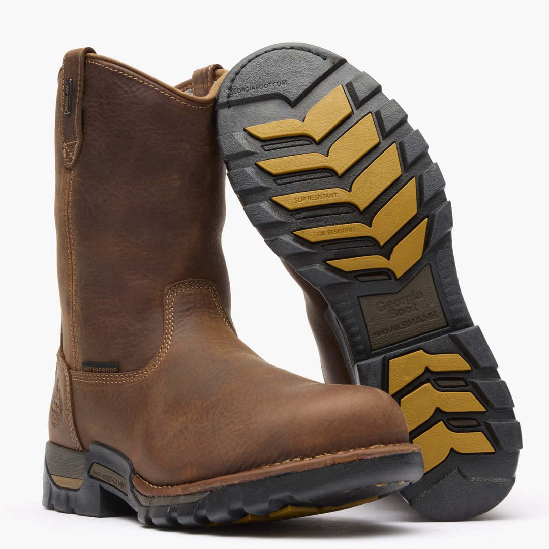 Men's Georgia Boot Eagle One Pull On Boot, Brown