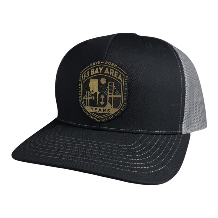 F3 Bay Area 10-Year Anniversary Leatherette Patch Hat Pre-Order February 2026