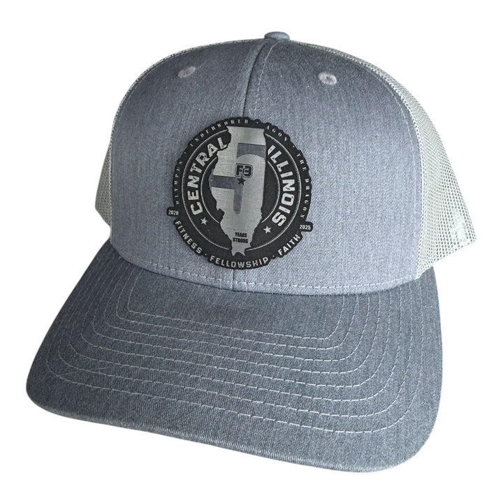 F3 Central Illinois 5 Year Anniversary Leatherette Patch Hat Pre-Order March 2026