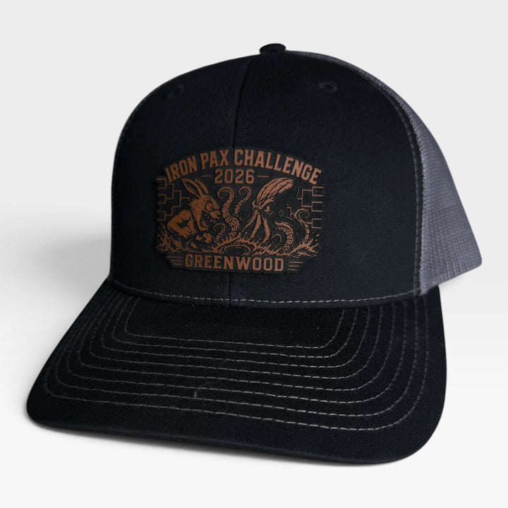 F3 Iron Pax Challenge 2026 Leatherette Patch Hat Pre-Order September 2026