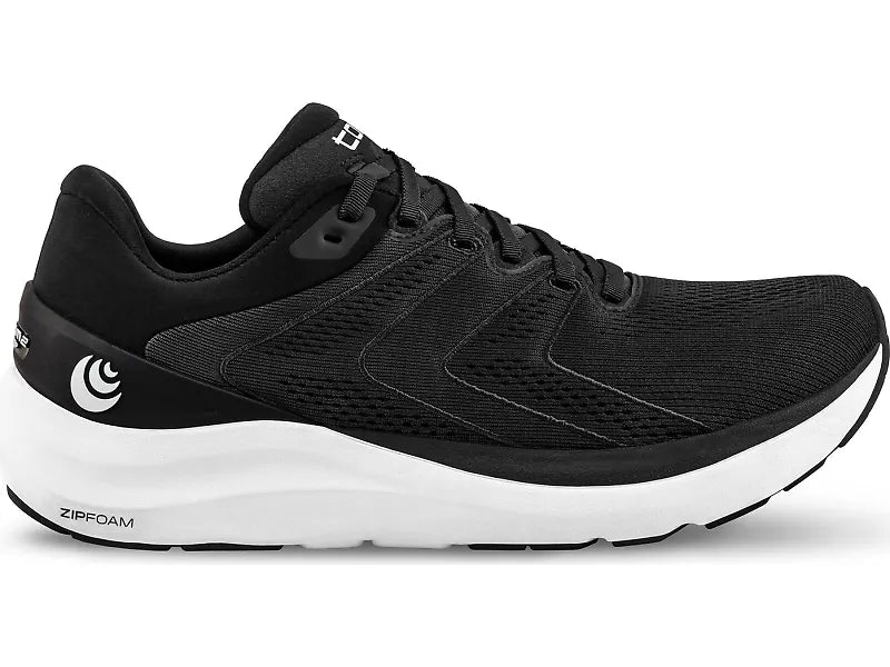 Men's Topo Athletic Phantom 2, Black/White, 9 D Medium