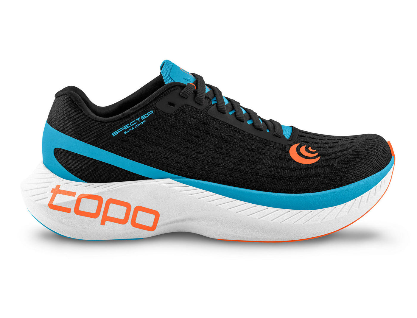 Men's Topo Athletic Specter, Black/Blue, 12 D Medium