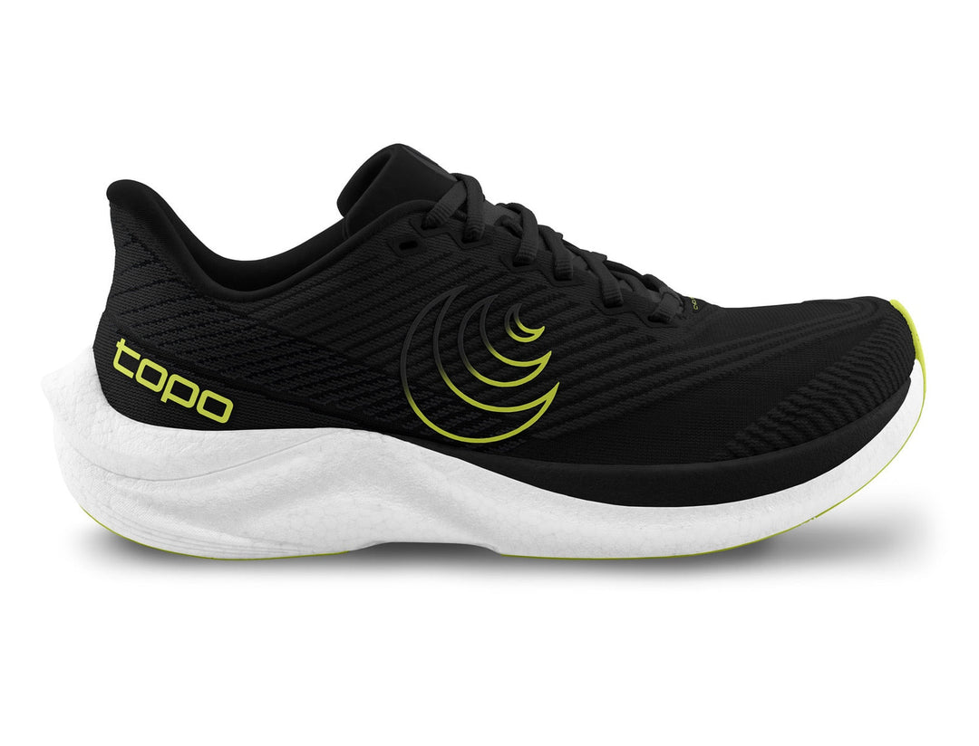 Men's Topo Athletic Cyclone 3, Black/Lime, 12 D Medium