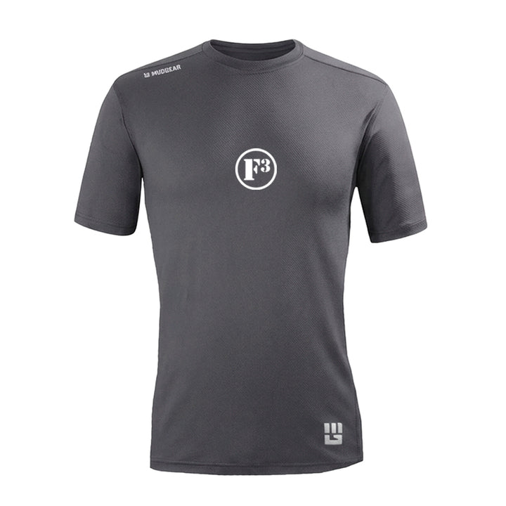 F3 MudGear Fitted Performance Shirt VX - Short Sleeve (Tornado Gray) - Made to Order