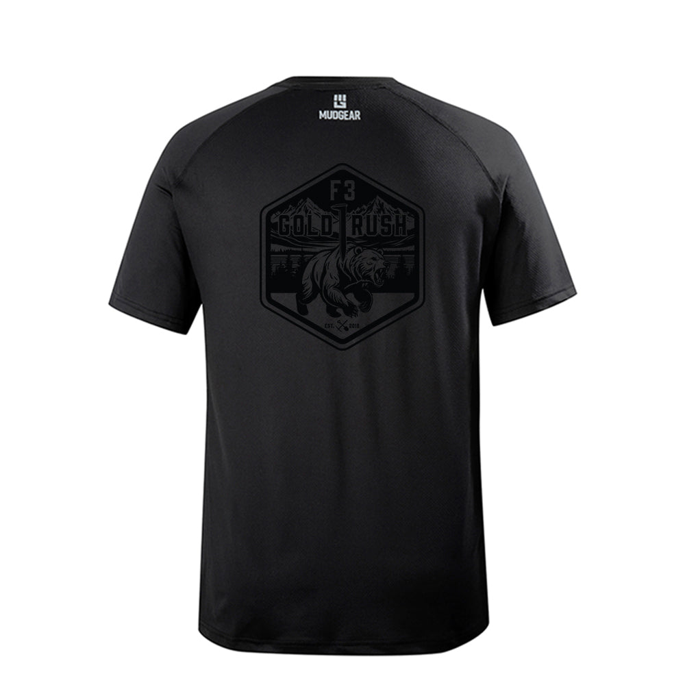 CLEARANCE ITEM - F3 Gold Rush - MudGear Loose Fit Performance Shirt VX - Short Sleeve (Black/XL/2XL)