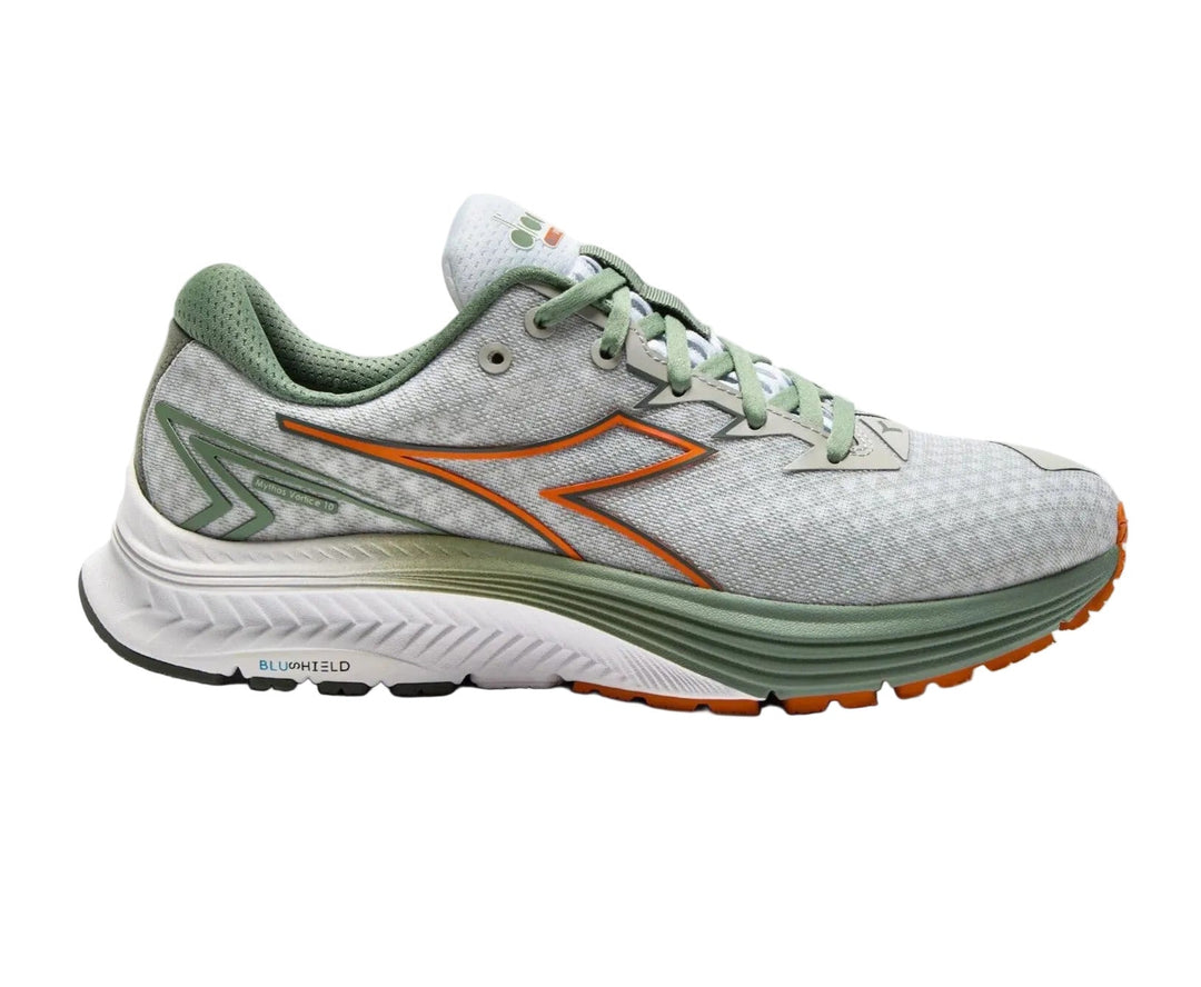 Men's Diadora Mythos Blushield 10 Vortice, White/Iceberg Green