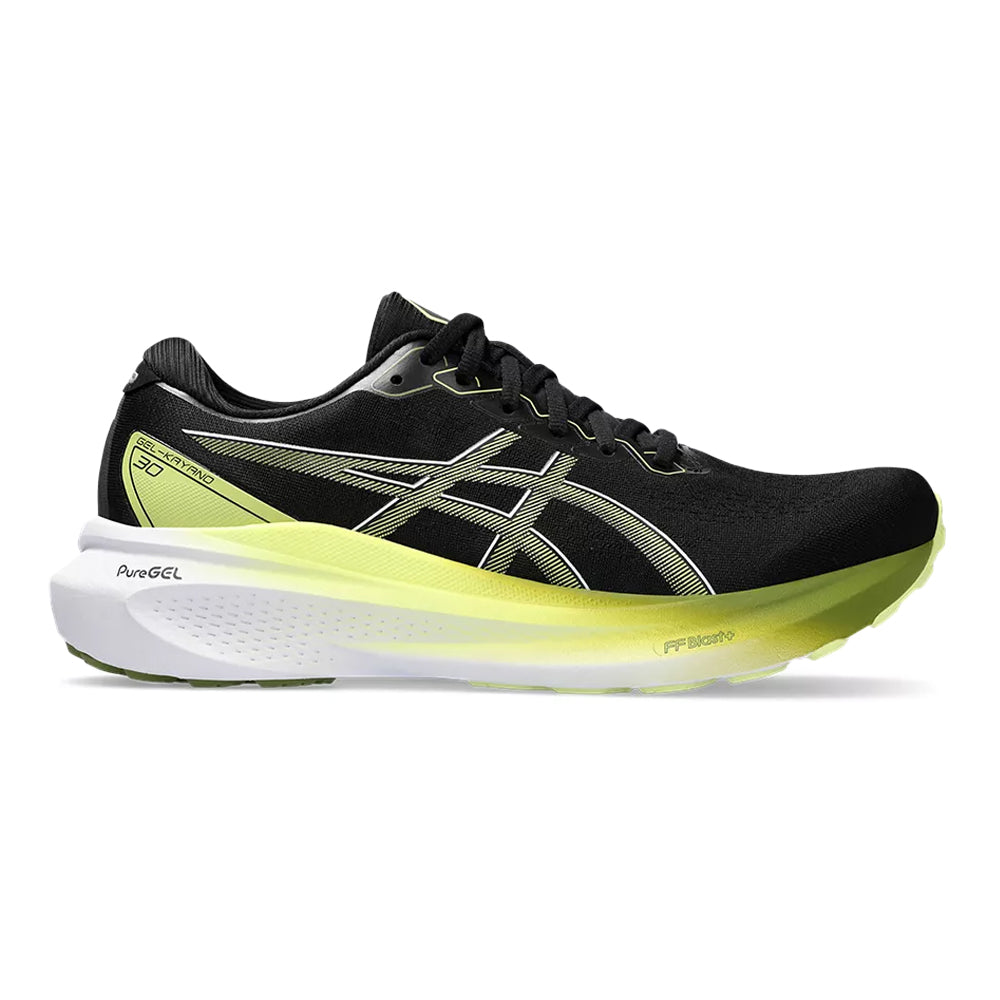 Men's Asics Gel-Kayano 30, Black/Glow Yellow, 10 D Medium