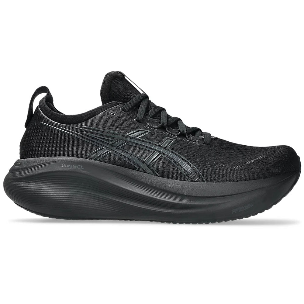 Men's Asics Gel-Nimbus 27, Black/Graphite Grey, 7 2E Wide