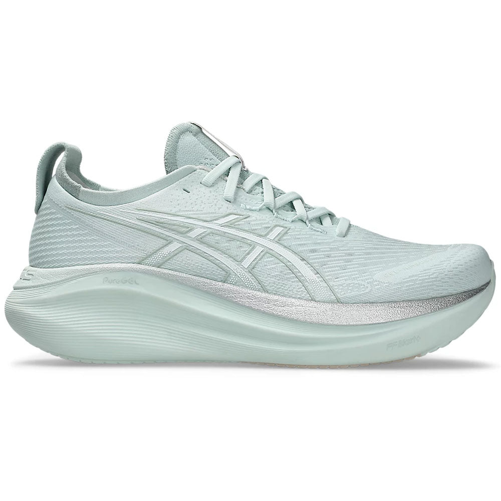 Men's Asics Gel-Nimbus 27, Pure Aqua/White, 13 D Medium