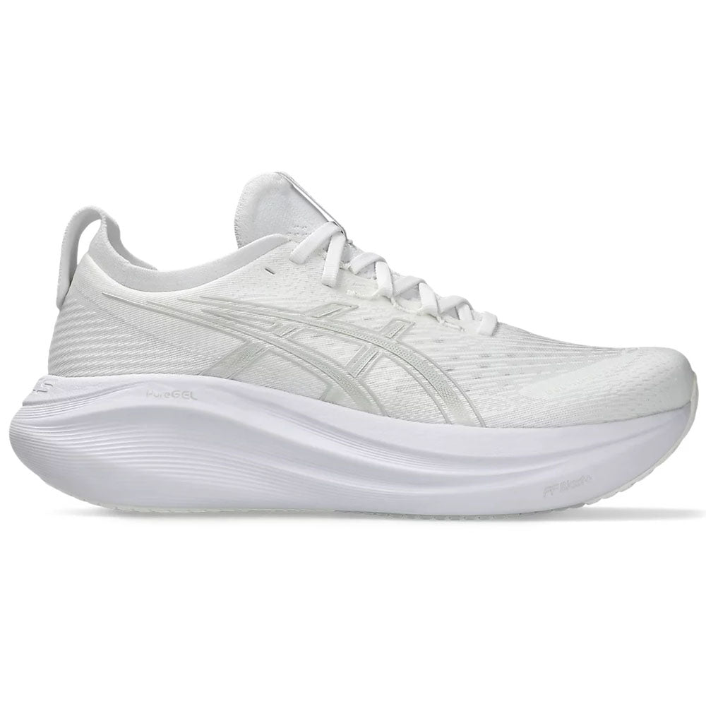 Men's Asics Gel-Nimbus 27, White/Glacier Grey, 8 D Medium