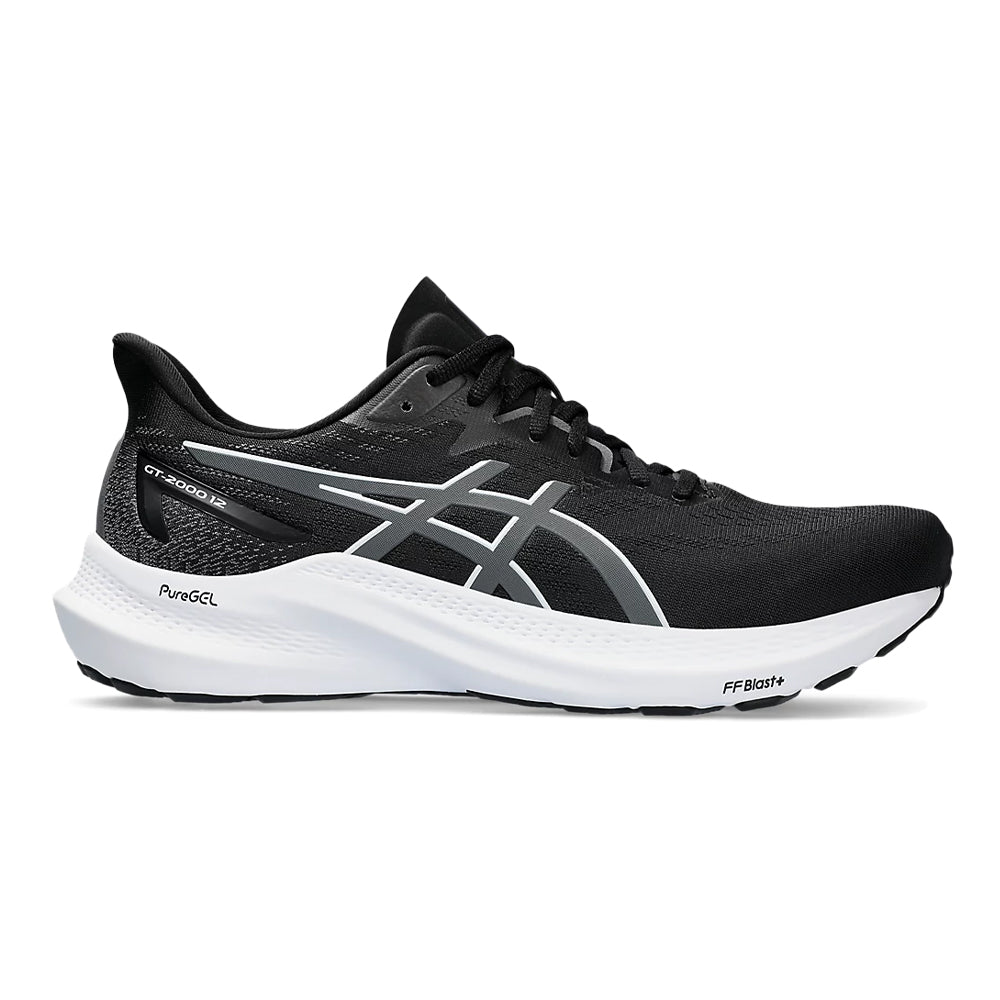 Men's Asics GT-2000 12, Black/Carrier Grey, 10 2E Wide