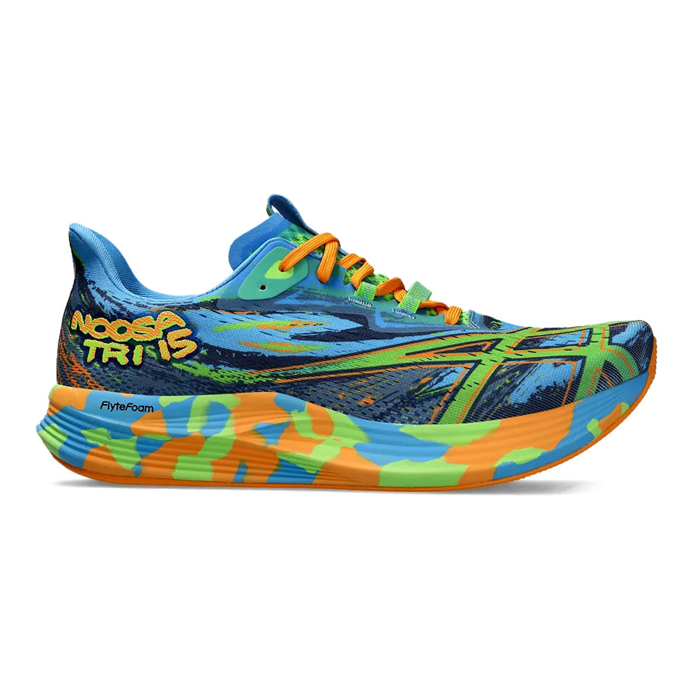 Men's Asics Noosa Tri 15, Waterscape/Electric Lime, 13 D Medium