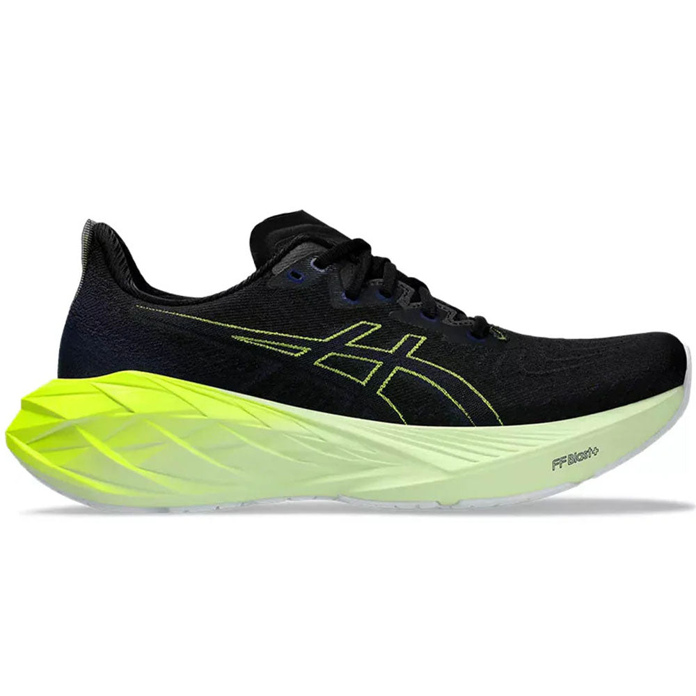 Men's Asics Novablast 4, Black/Blue Expanse, 12 D Medium