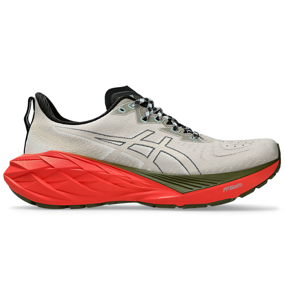 Men's Asics Novablast 4 TR, Nature Bathing/Red Snapper, 12.5 D Medium