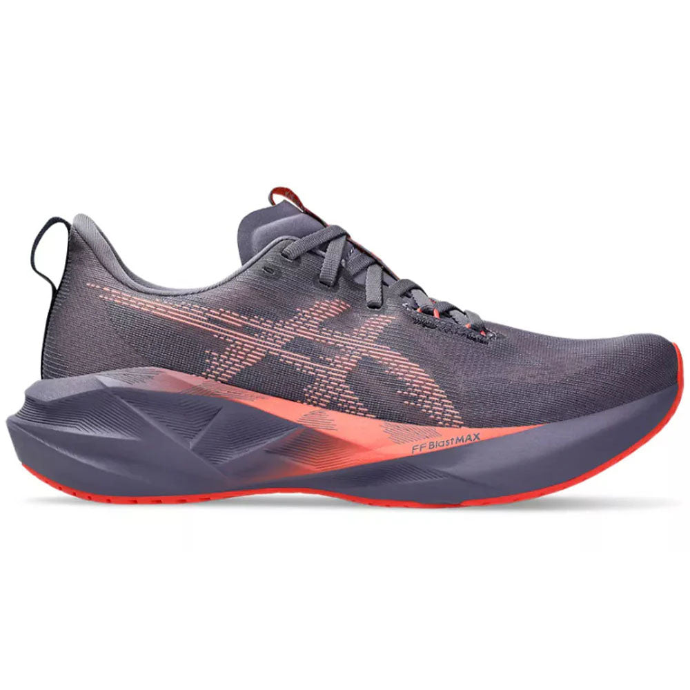 Men's Asics Novablast 5, Greyish Purple/Coral Reef, 11 D Medium
