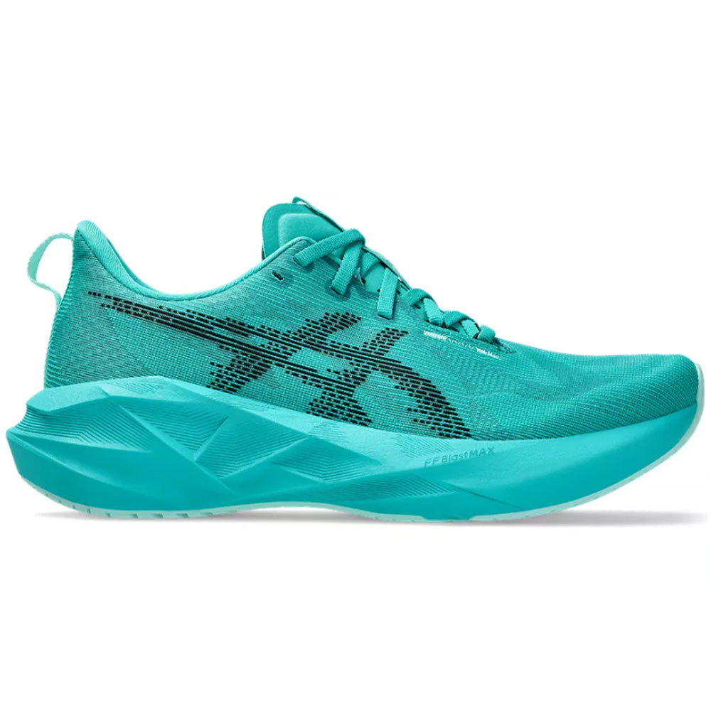Men's Asics Novablast 5, Wave Teal/Black, 12 D Medium