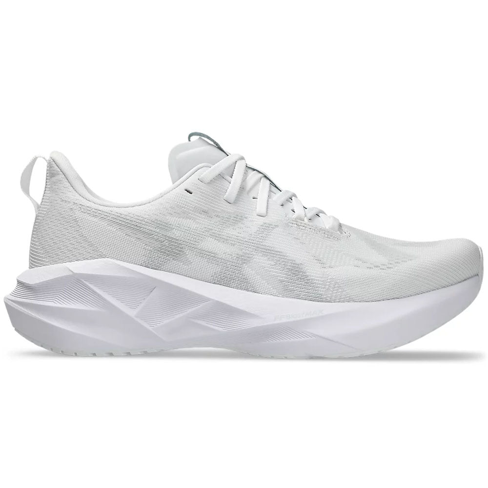 Men's Asics Novablast 5, White/Piedmont Grey, 9 D Medium