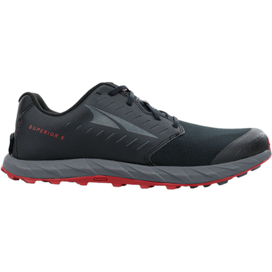 Men's Altra Superior 5, Black/Red, 9.5 D Medium