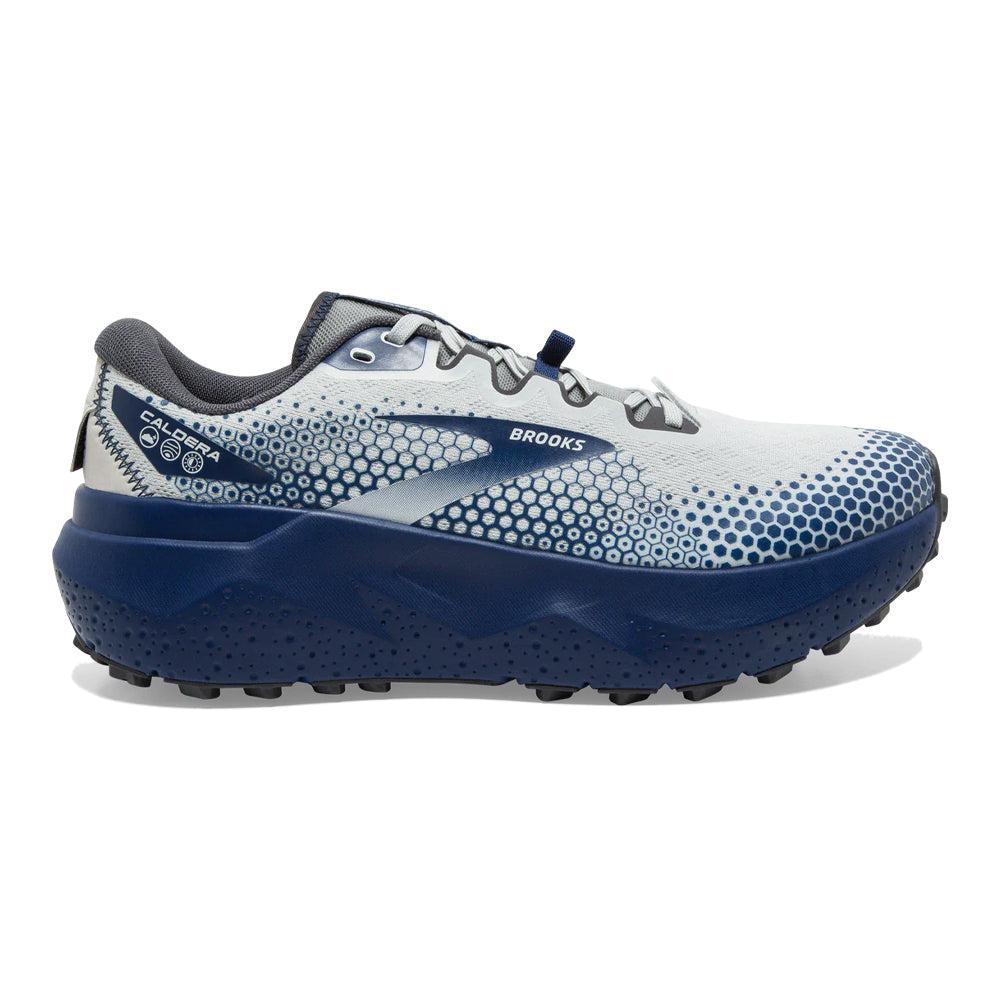 Men's Brooks Caldera 6, Oyster/Blue Depths/Pearl, 12.5 D Medium