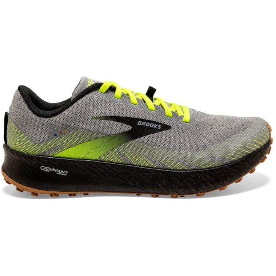 Men's Brooks Catamount, Grey/Nightlife/Black, 8 D Medium