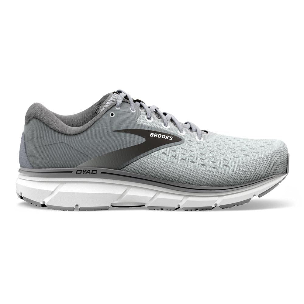 Men's Brooks Dyad 11, Grey/Black/White, 9 D Medium