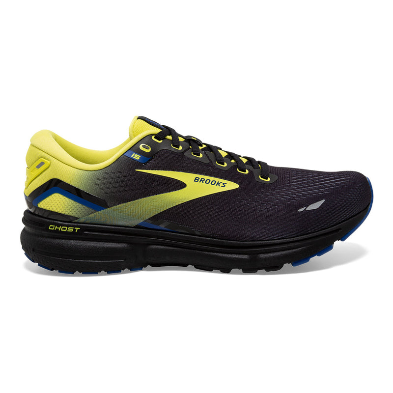 Men's Brooks Ghost 15, Black/Nightlife/Blue, 10 D Medium