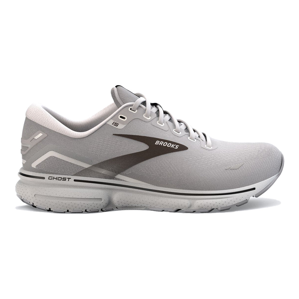 Men's Brooks Ghost 15, Alloy/Oyster/Black, 7 2E Wide