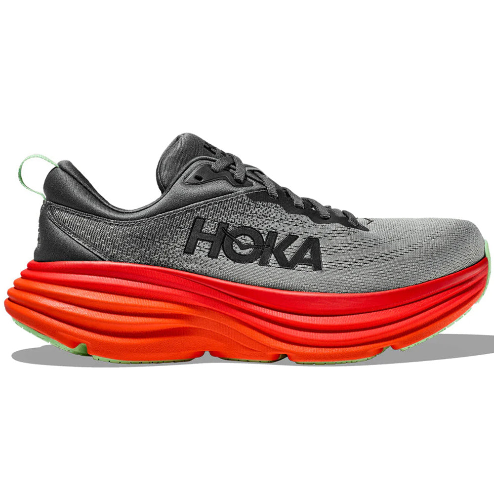 Men's Hoka Bondi 8, Castlerock/Flame, 13 D Medium