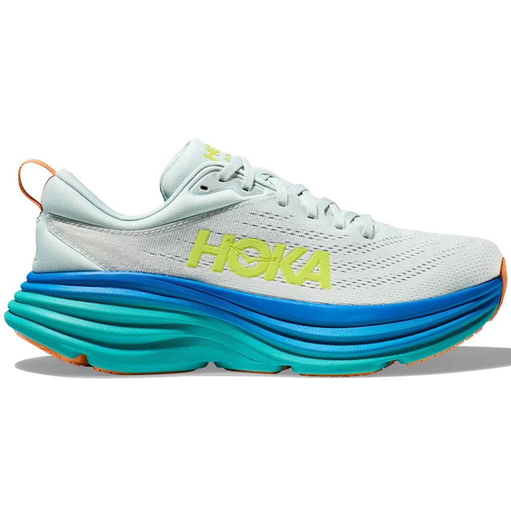 Men's Hoka Bondi 8, Ice Flow/Bit Of Blue, 12.5 D Medium