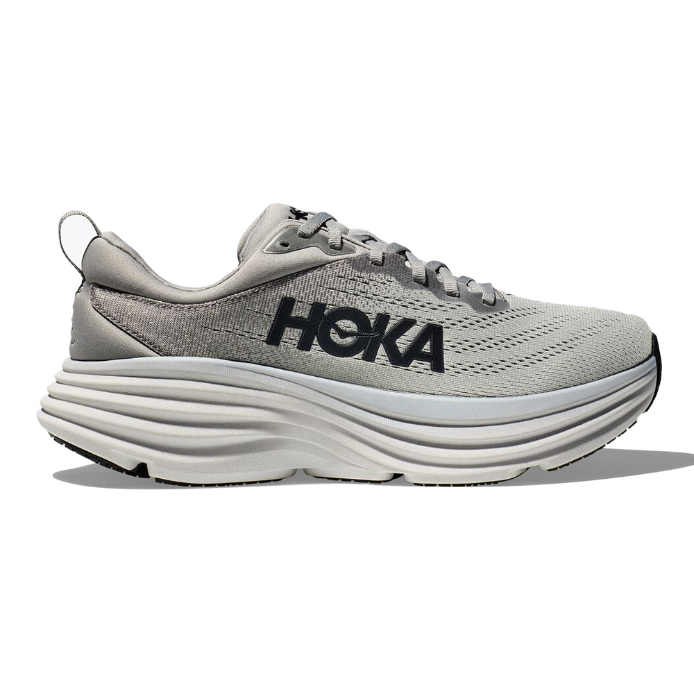 Men's Hoka Bondi 8, Sharkskin/Harbor Mist, 14 D Medium