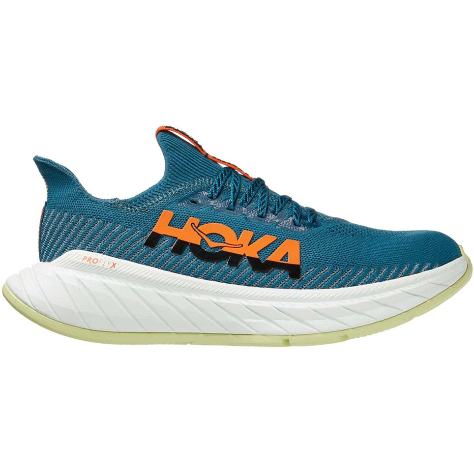 Men's Hoka One One Carbon X 3, Blue Coral/Black, 7.5 D Medium