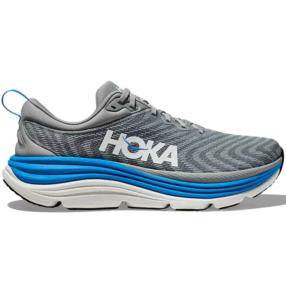 Men's Hoka Gaviota 5, Limestone/Diva Blue, 10 2E Wide